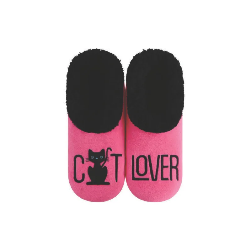 Women's Simply Pairables Cozy Snoozies® Hot Pink Cat Lover