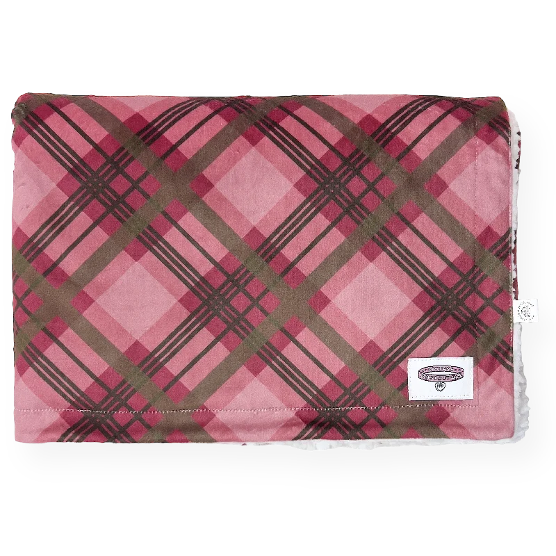 Dog Blanket - Mulberry Plaid