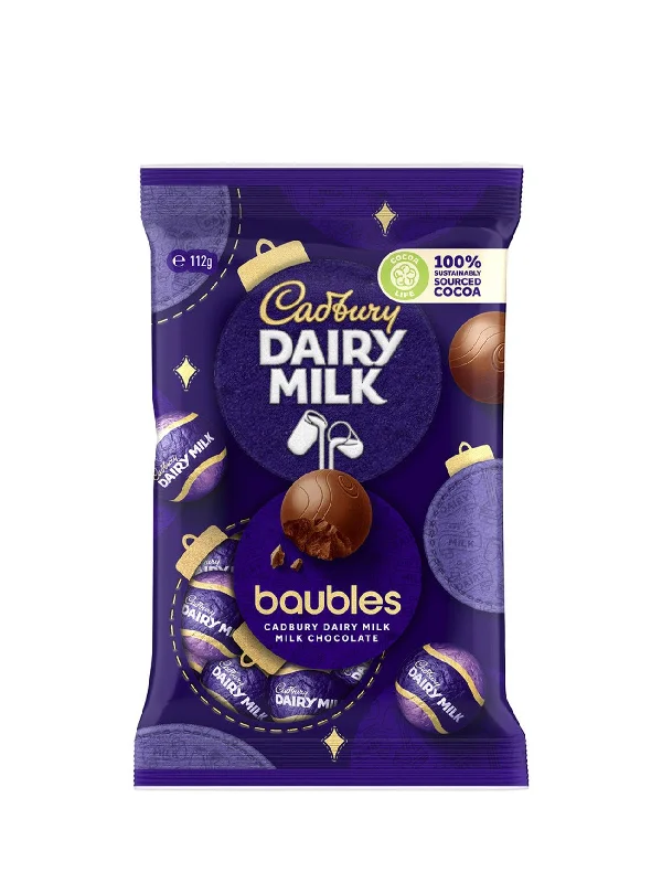 CADBURY DAIRY MILK BAUBLES 112G