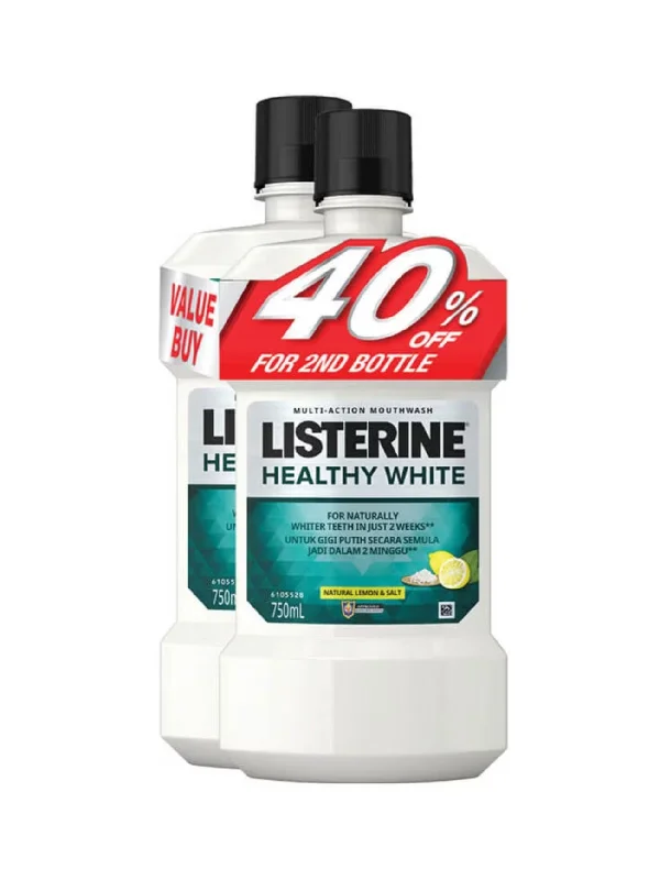 LISTERINE HEALTHY WHITE 2X750ML