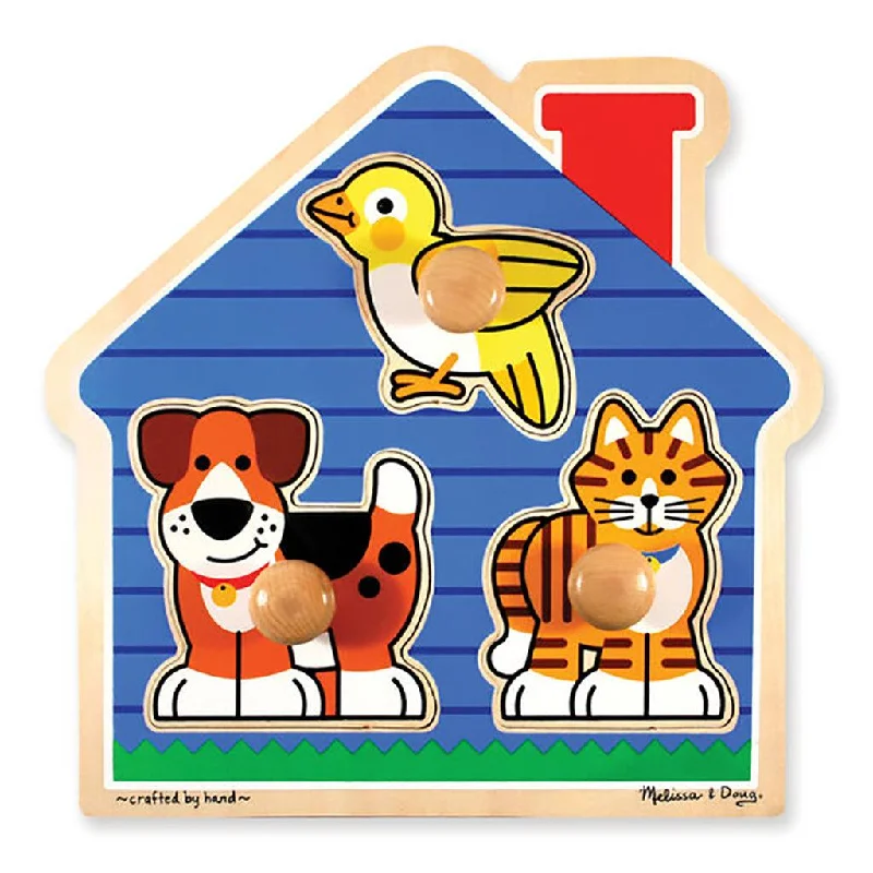 Melissa & Doug : House Pets Jumbo Knob Puzzle - 3 Pieces