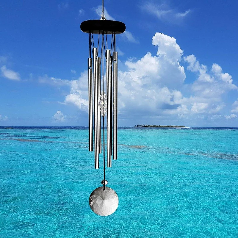 Woodstock Chimes : Crystal Meditation Wind Chime - Silver