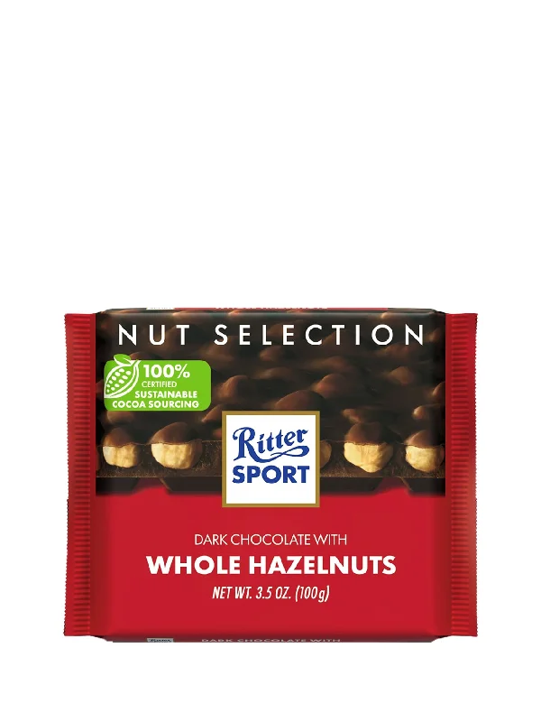 RITTER SPORT DARK WHOLE HAZELNUTS 100GM