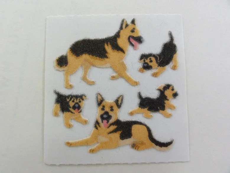 Sandylion Dog Fuzzy Sticker Sheet / Module - Vintage & Collectible