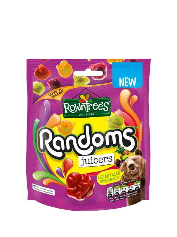 ROWNTREE RANDOMS JUICERS POUCH 140G