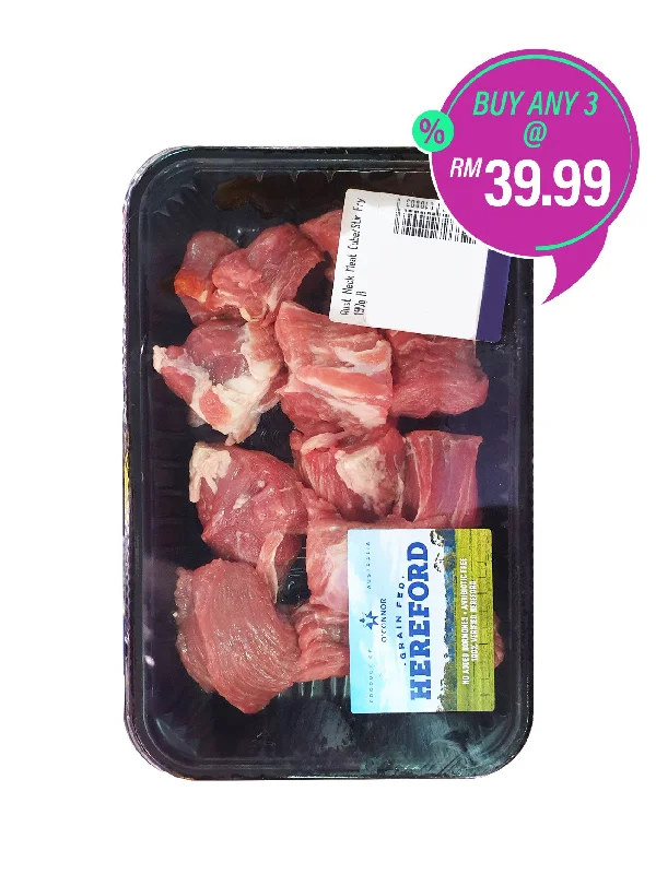 AUST NECK MEAT CUBE/STIR FRY 190G R