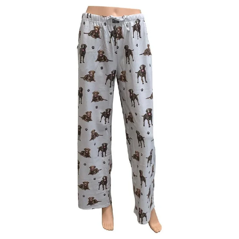 Pet Lover Unisex Pajama Bottoms - Chocolate Labrador