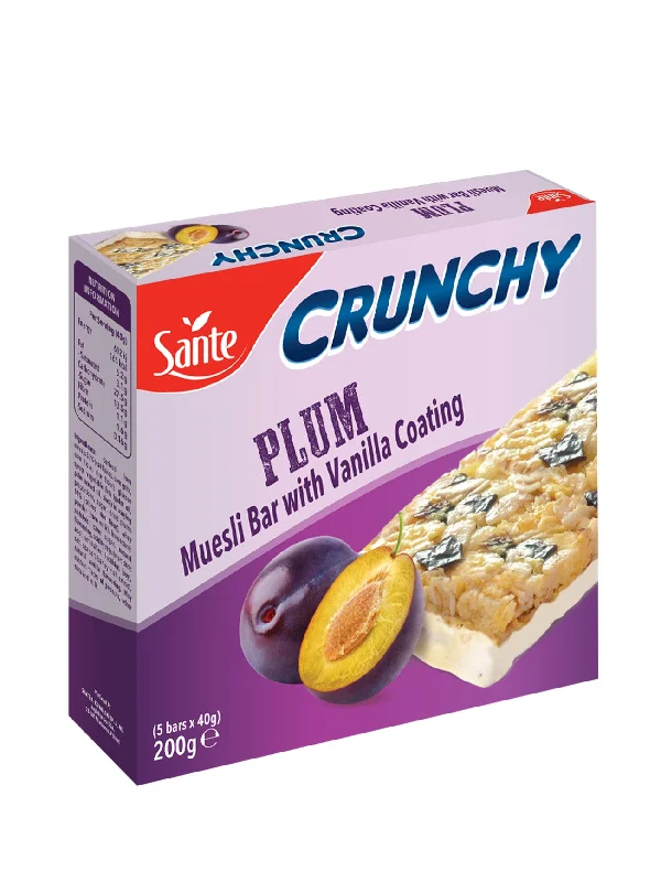 SANTE CRUNCHY MUESLI PLUM WITH VANILLA 5X40GM