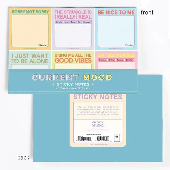 Knock Knock : Current Mood Sticky Notes Set / Packet