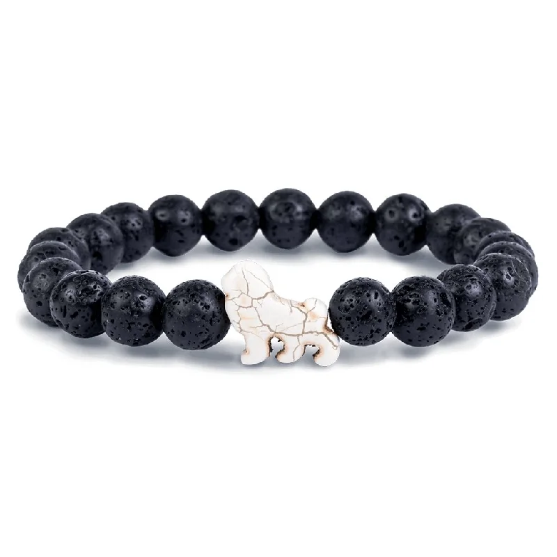 Fahlo : The Excursion Bracelet - Lion-Tracking Bracelet in Lava Stone