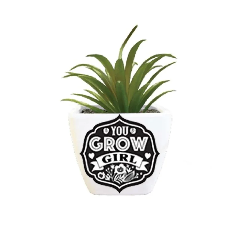 H & H Gifts : Succulent - You Grow Girl