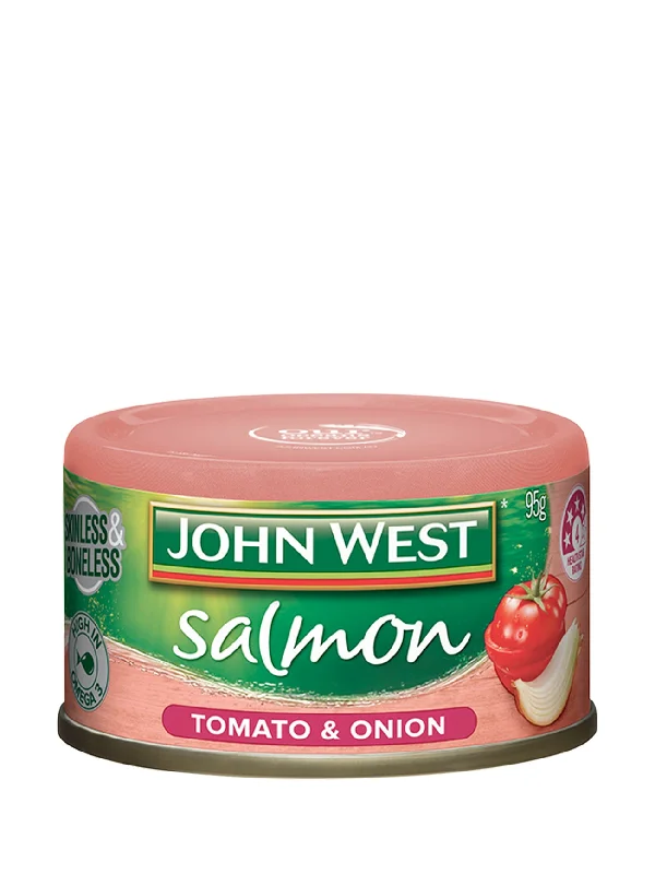 JOHN WEST SALMON TEMP ONION & TOMATO 95G