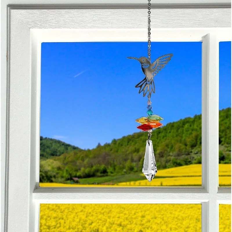 Woodstock Chimes : Crystal Fantasy Suncatcher - Hummingbird