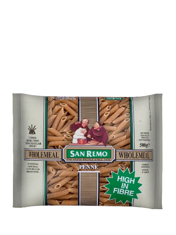 SAN REMO WHOLEMEAL PENNE 500GM