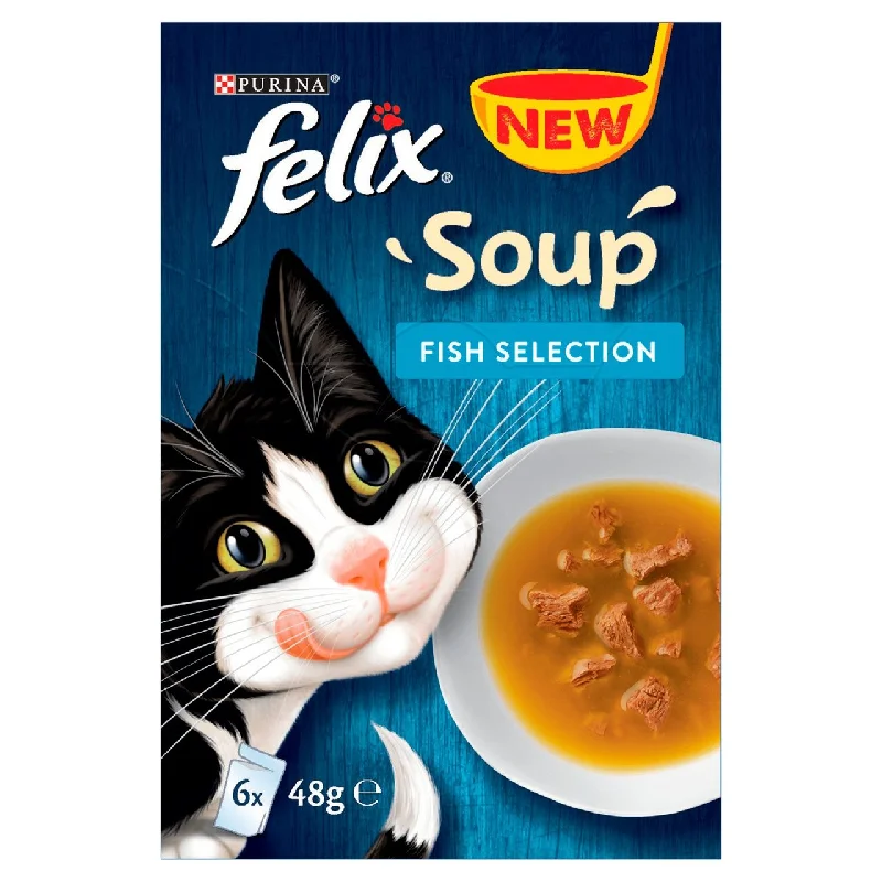 Felix Soup Cat Food Fish Selection 6 x 48g