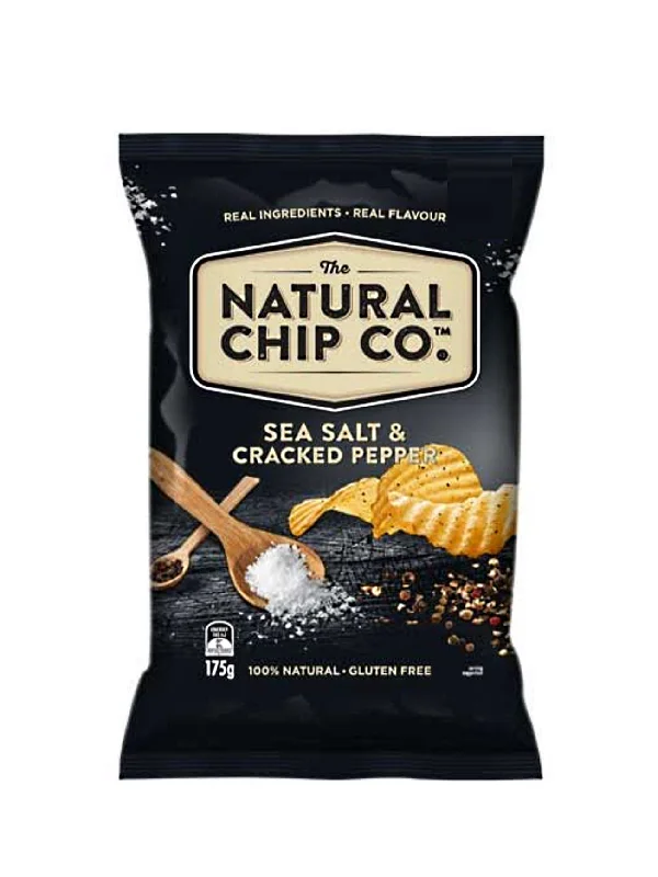 NATURAL CHIP CO SEA SALT % PEPPER 175G