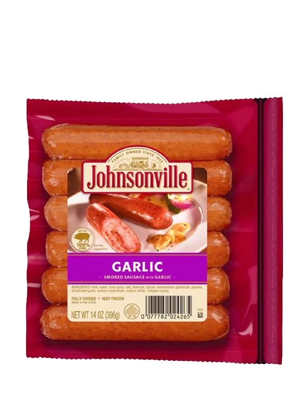 SF JOHNSONVILLE GARLIC BRATS 14OZ