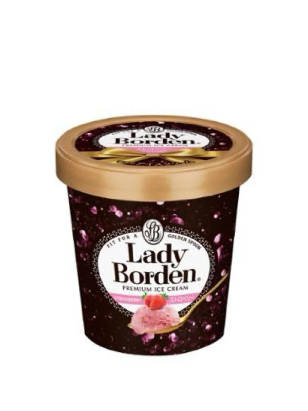 LADY BORDEN PINT STRAWBERRY 470ML