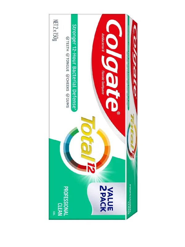 COLGATE TP TOTAL PROF CLEAN GEL 2X150GM