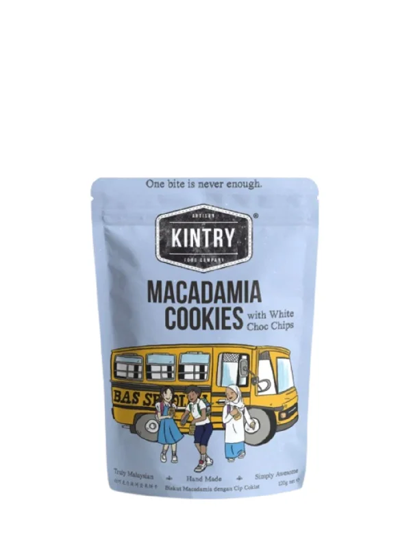 KINTRY MACADAMIA WHITE CHOC COOKIES 120G