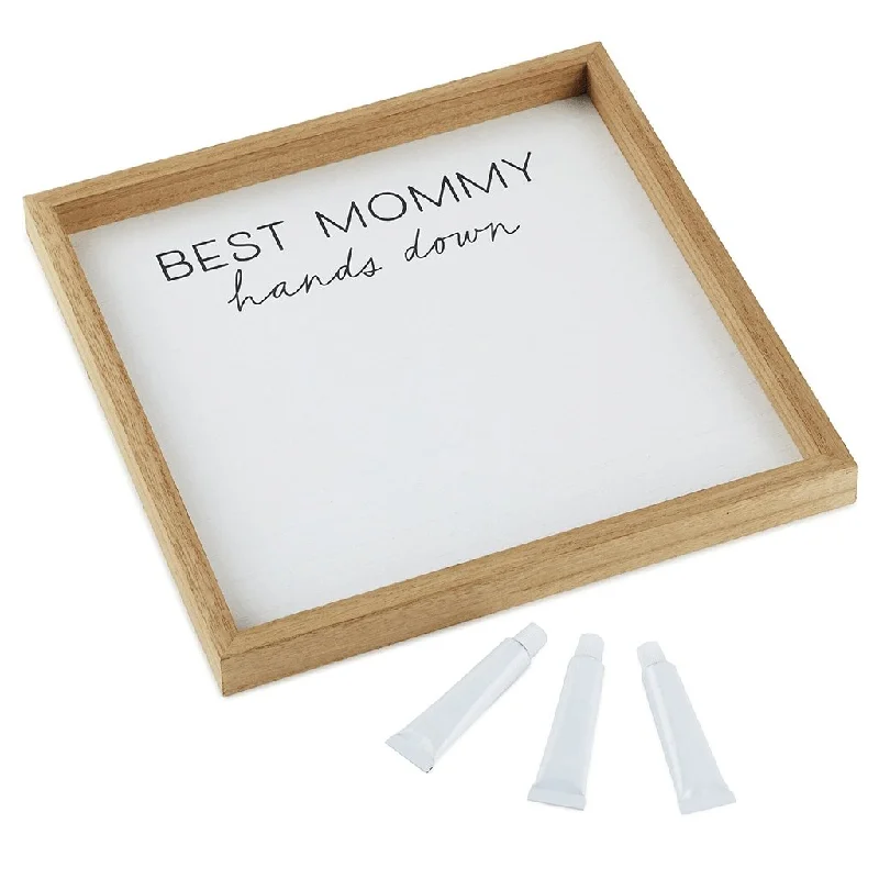 Hallmark : Best Mommy Hands Down Wood Sign Handprint Kit