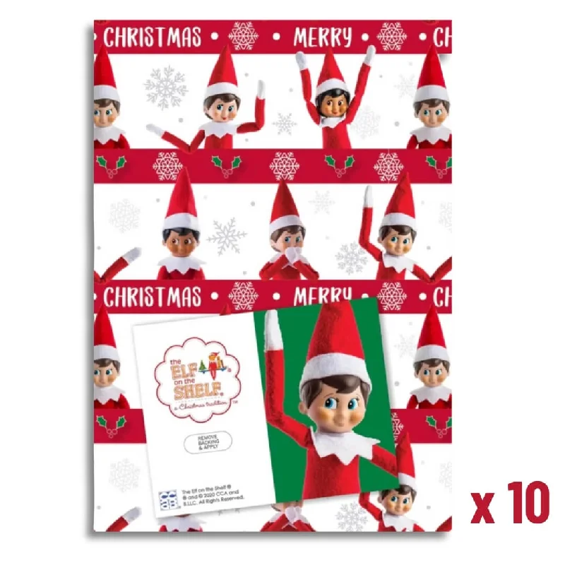 The Elf on the Shelf® Christmas Gift Wrapping Paper - Ten Sheets and Ten Tags