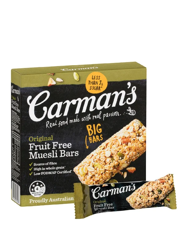 CARMAN'S ORIGINAL FRUIT FREE MUESLI BARS 270G