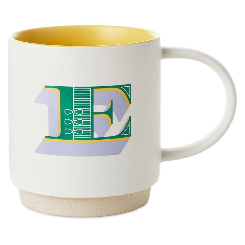 Hallmark : Initial Monogram 16 oz. Mug, E