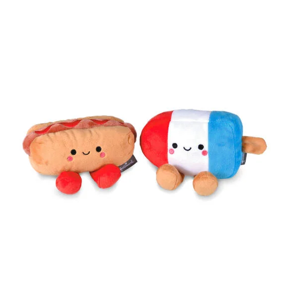 Hallmark Better Together Hot Dog and Bomb Pop Magnetic Plush Pair, 3.5"