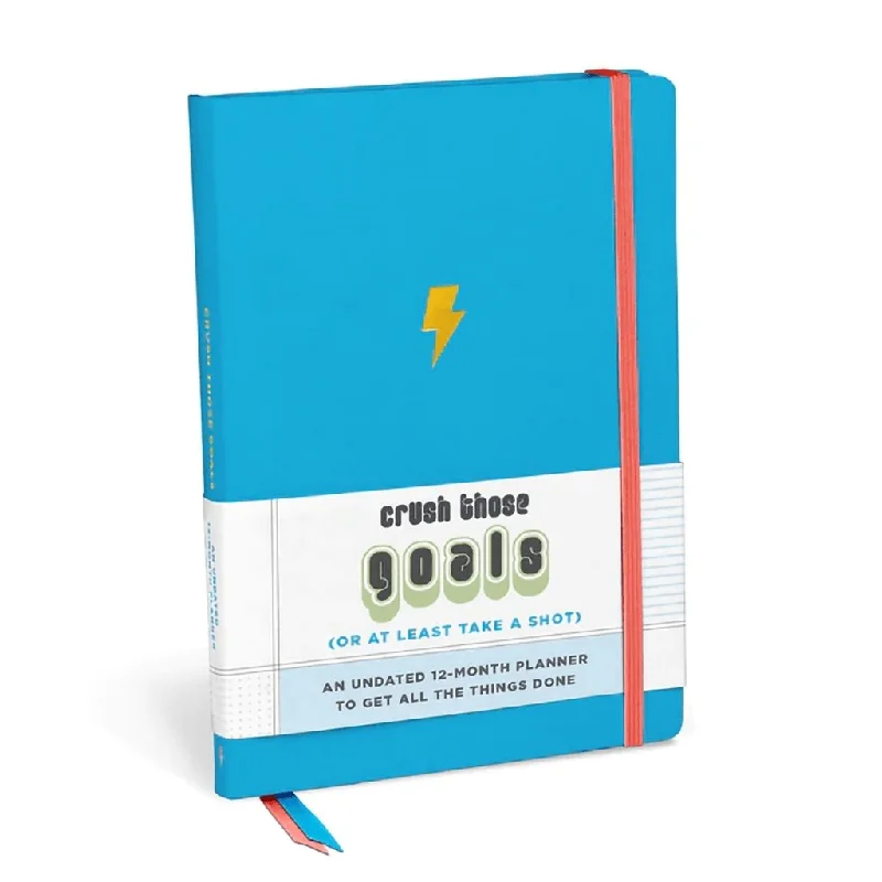 Knock Knock : Crush Those Goals Undated Planner & Weekly Agenda Notebook