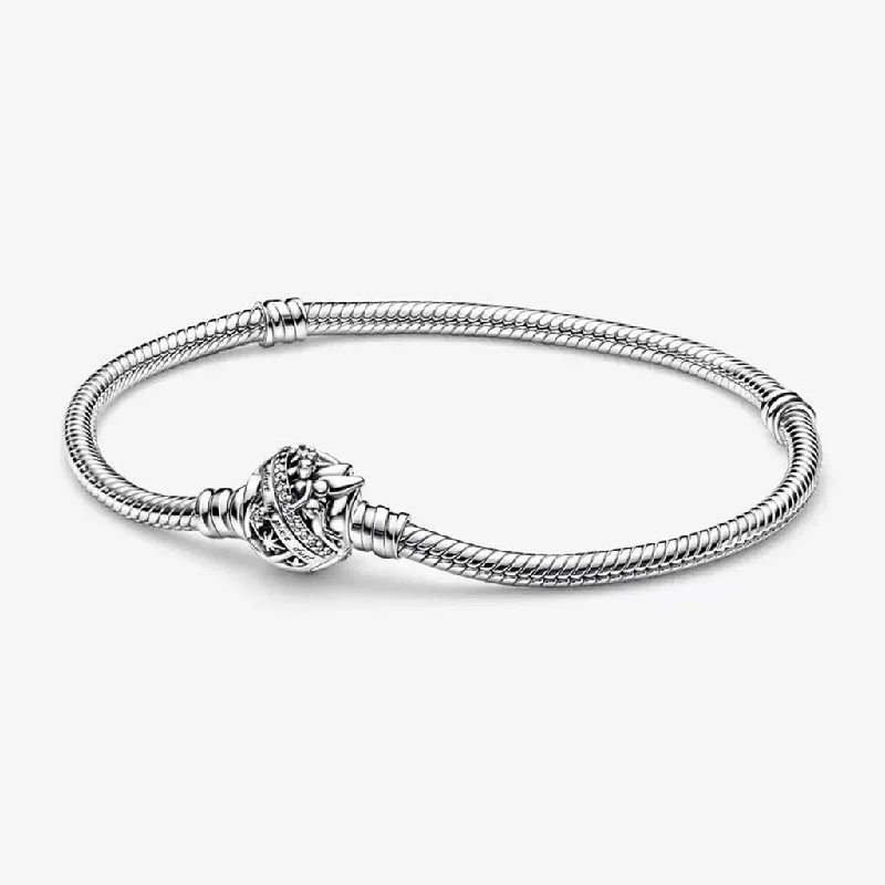 PANDORA : Disney Tinker Bell Clasp Moments Snake Chain Bracelet