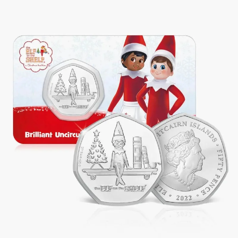 The Official Elf on the Shelf 2022 BU 50p Coin (LIMITED EDITION)