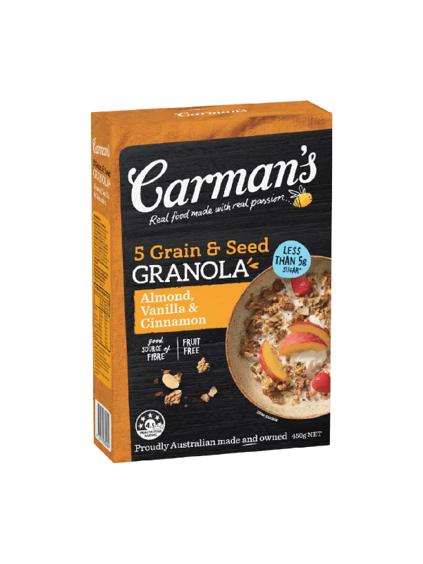 CARMENS GRA 5GRAINS&SEED ALM VANIL & CINN 450G