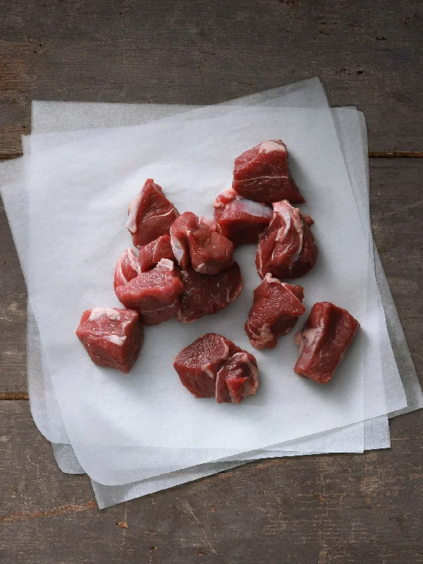 NZ/AUST BONELESS LAMB LEG CUBE 190G R