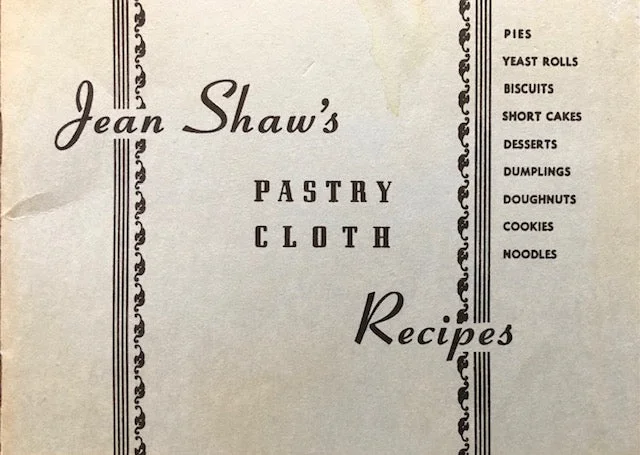 (Pastry) Jean Shaw. Jean Shaw's Pastry Cloth Recipes.