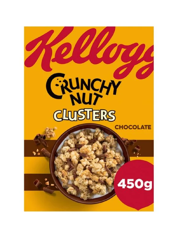 KELLOGG'S CRUNCHY NUT CLUSTERS CHOCOLATE 450G