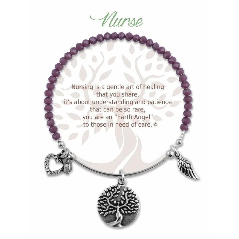 Earth Angel : Nurse Radiant Purple Stone Bracelet