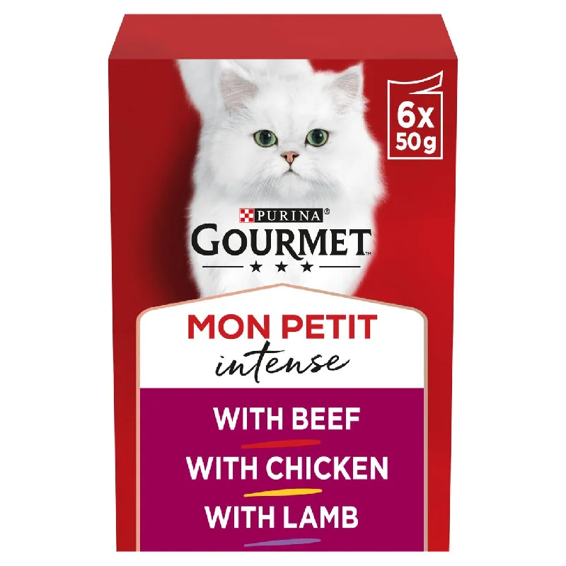 Gourmet Mon Petit Cat Food Pouches Meat 6 x 50g