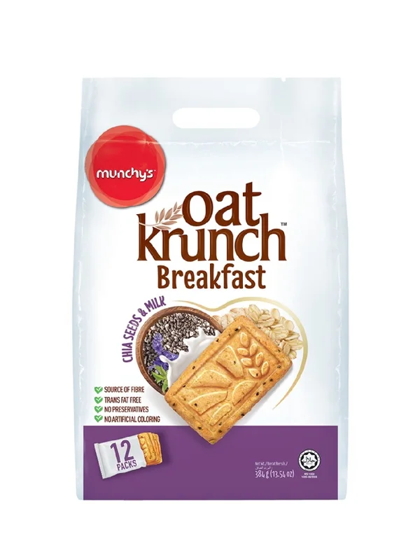 MUNCHY'S OAT KRUNCH CHIA SEEDS & MILK 384G