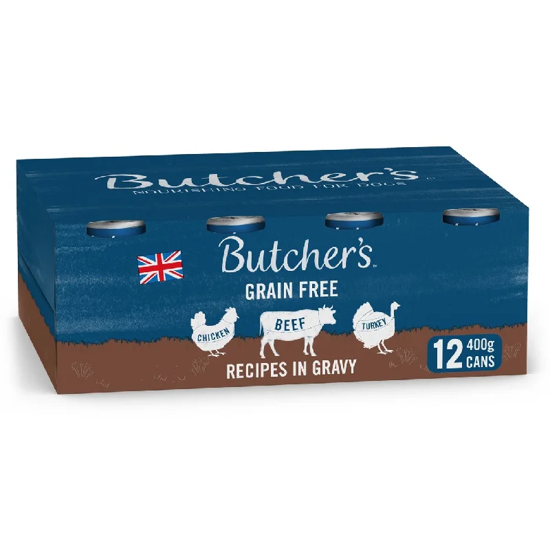 Butcher's Recipes in Gravy Dog Food Tins 12 x 400g