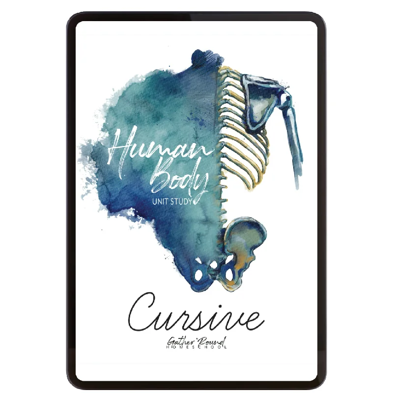 Human Body Cursive Writing Digital Notebook