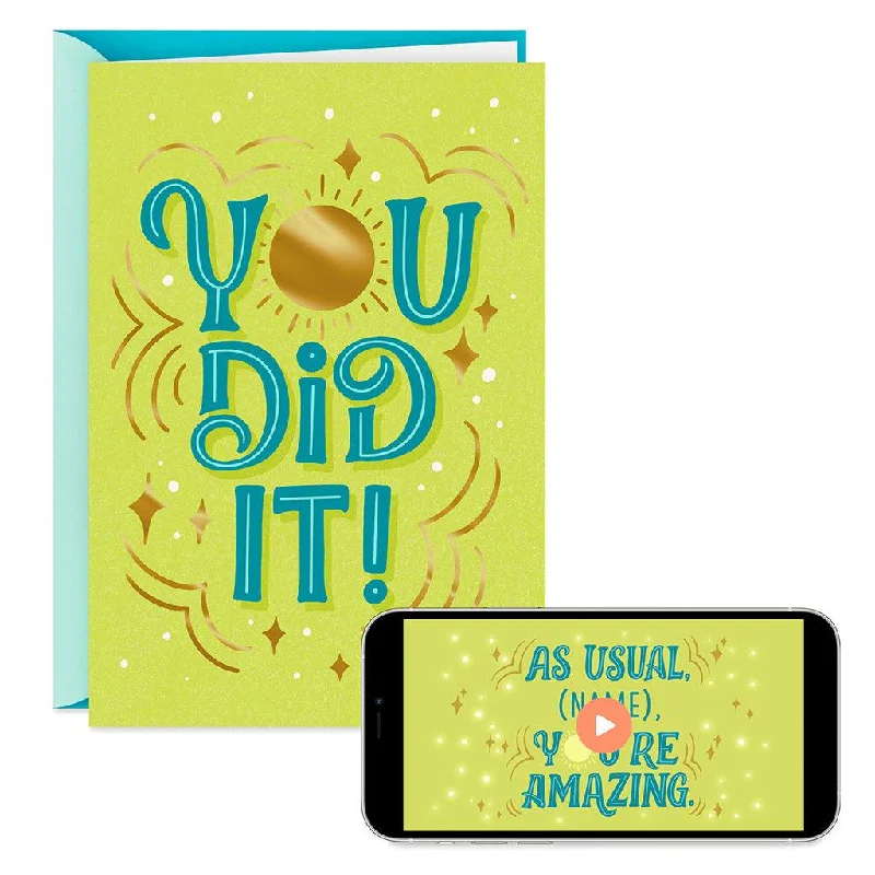 Hallmark : You Did It Video Greeting Congratulations Card