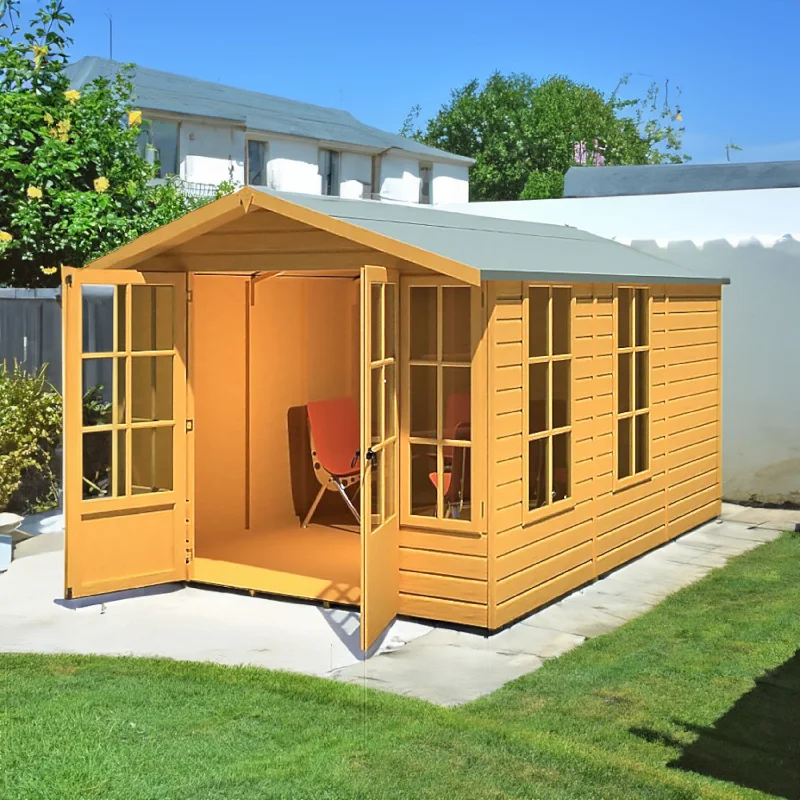 Shire Delmora 11' 6" x 7' 10" Apex Summerhouse - Premium Dip Treated Shiplap