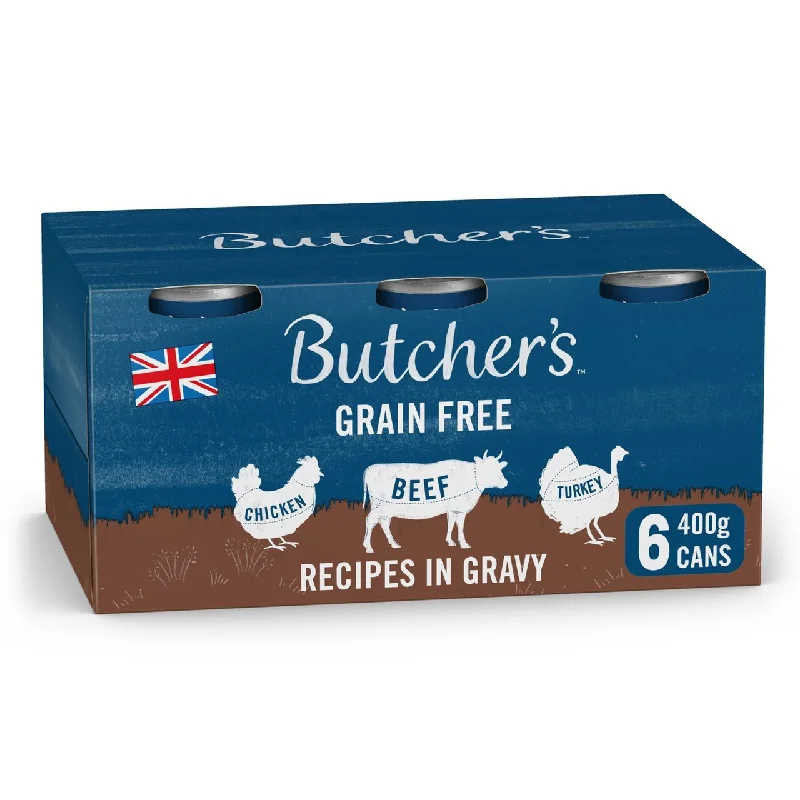 Butcher's Recipes in Gravy Dog Food Tins 6 x 400g