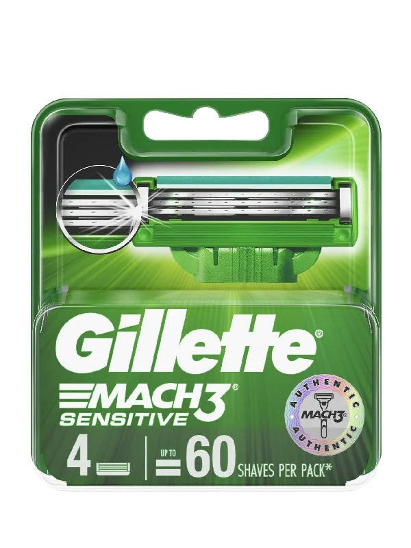 GILLETTE MACH3 SENSITIVE CART 4'S