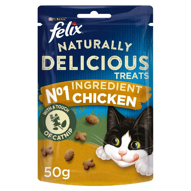 Felix Naturally Delicious Cat Treats Chicken and Catnip 50g