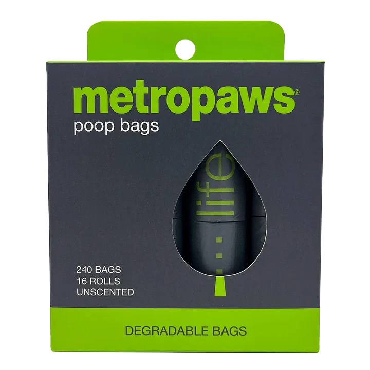 Metro Paws Degradable Poop Bags 240ct (16 rolls/box)